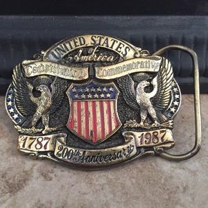 Vintage Constitutional Commemorative Belt Buckle